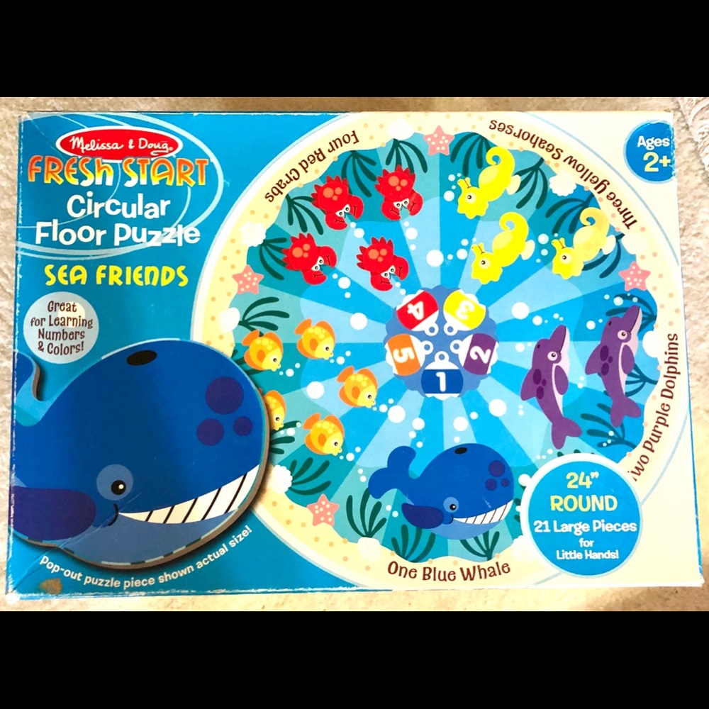Melissa & Doug Circular Floor Puzzle “Sea Friends”
